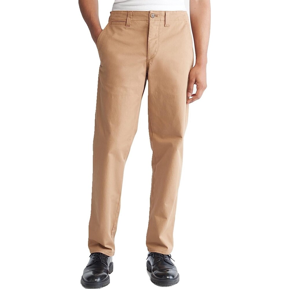 CALVIN KLEIN Khakis Men's Utility Chino Pants Size 38W 30L Tigers Eye